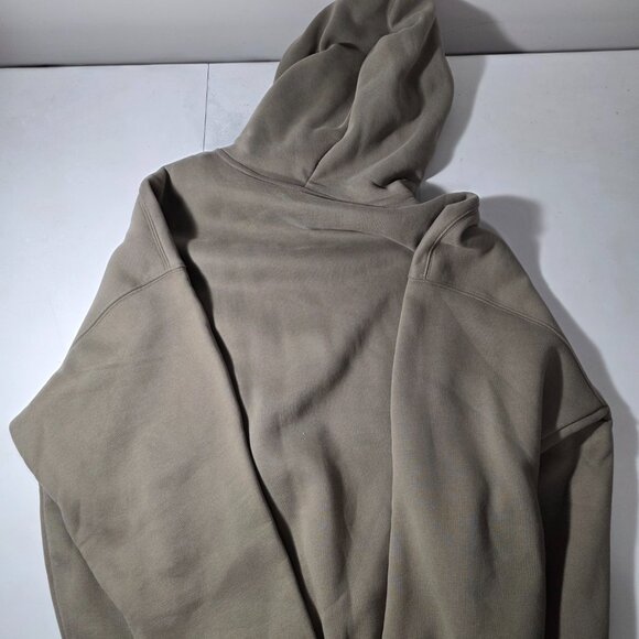 Artiemaster Men's XL Olive Plain Oversized Cotton Hoodie - Picture 5 of 5